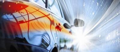 Car in motion